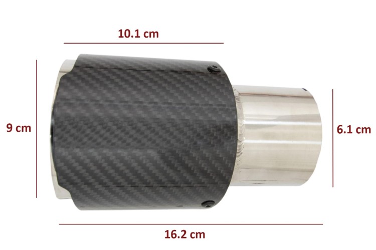 KOŃCÓWKI WYDECHU Z WŁÓKNA WĘGLOWEGO 90MM