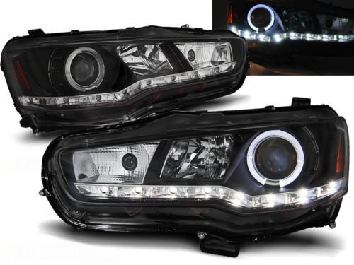 LAMPY PRZEDNIE REFLEKTORY MITSUBISHI LANCER 8 08-16 LED