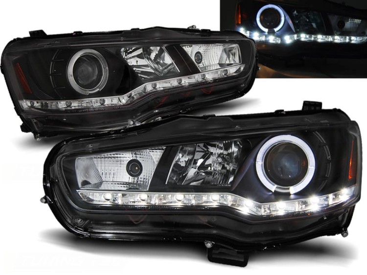 LAMPY PRZEDNIE REFLEKTORY MITSUBISHI LANCER 8 08-16 LED