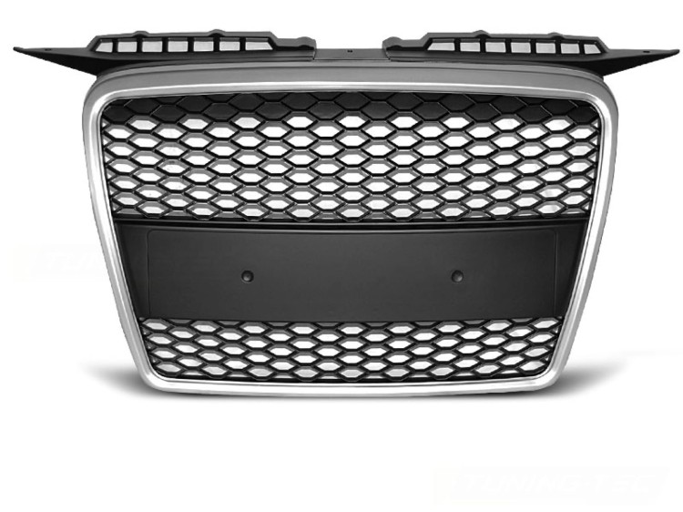 ATRAPA GRILL GLOSSY BLACK SILVER AUDI A3 06.05-03.08