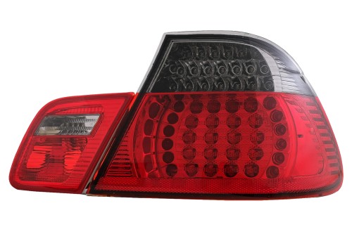 TYLNE LAMPY LED BMW 3 SERII E46 COUPE 2D (1998-2003) CZERWONO CZARNE