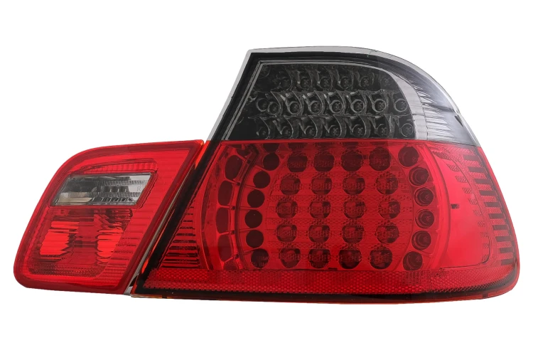 TYLNE LAMPY LED BMW 3 SERII E46 COUPE 2D (1998-2003) CZERWONO CZARNE