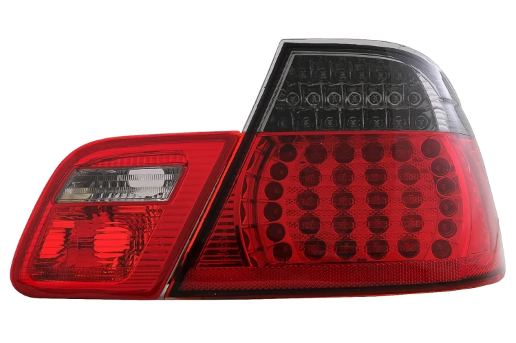 TYLNE LAMPY LED BMW 3 SERII E46 COUPE 2D (1998-2003) CZERWONO CZARNE
