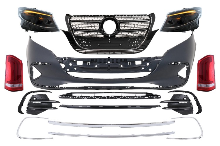 BODY KIT ZDERZAK PRZEDNI LAMPY KONWERSJA MERCEDES VITO W447 (2020-2024)