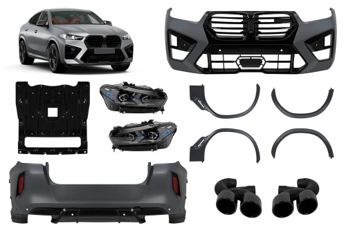 BODY KIT ZDERZAK WYDECH KONWERSJA BMW X6 G06 (2019-) NA LCI 2023 X6M DESIGN