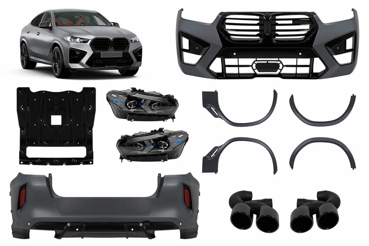 BODY KIT ZDERZAK WYDECH KONWERSJA BMW X6 G06 (2019-) NA LCI 2023 X6M DESIGN