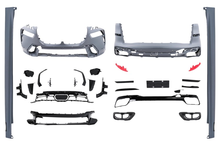 BODY KIT ZDERZAK PRZEDNI TYLNY BMW X7 G07 LCI (2023-) M PAKIET DESIGN