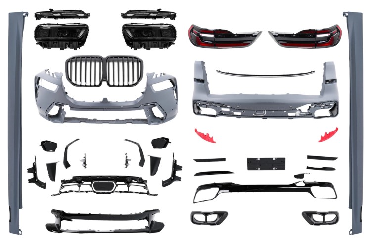 BODY KIT ZDERZAK LAMPY KONWERSJA BMW X7 G07 (18-22) DO G07 LCI 2023