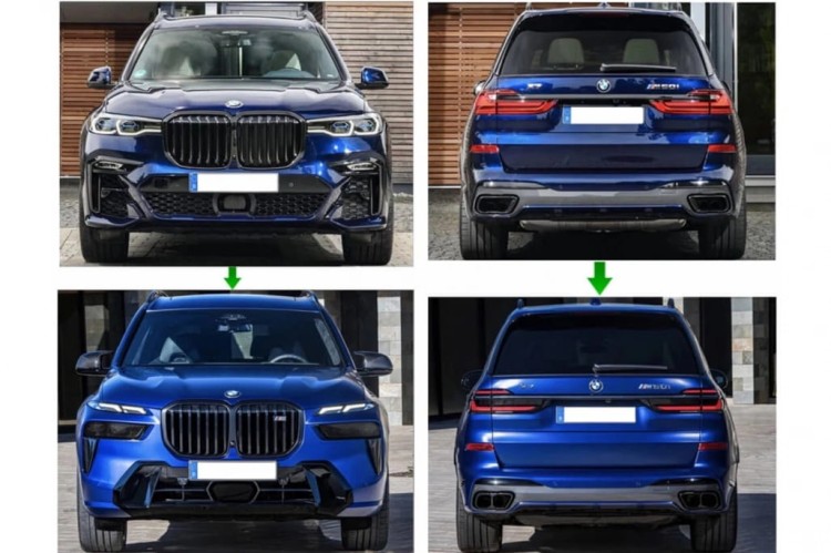 BODY KIT ZDERZAK LAMPY KONWERSJA BMW X7 G07 (18-22) DO G07 LCI 2023