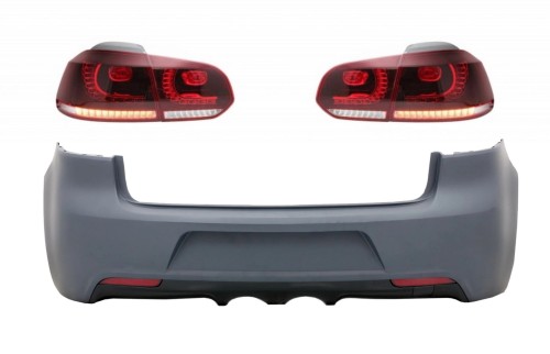 ZDERZAK TYLNY LAMPY FULL LED VW GOLF VI (2008-2013) R20 DESIGN