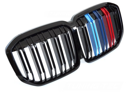 NERKI GRILL ATRAPA CZARNY POŁYSK BMW X7 G07 18-22