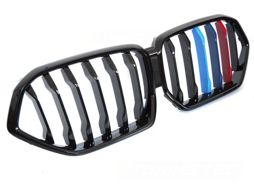 NERKI GRILL ATRAPA CZARNY POŁYSK BMW X6 G06 19-23