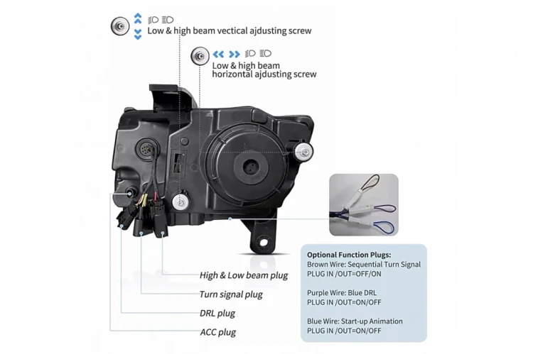 REFLEKTORY LAMPY PRZEDNIE LED JEEP GRAND CHEROKEE IV WK2 (11-13)
