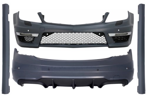 BODY KIT ZDERZAK PRZEDNI TYLNY MERCEDES C KLASA W204 07-15 FACELIFT C63 AMG