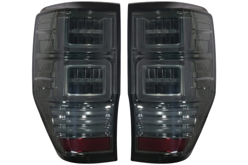 TYLNE LAMPY LED FORD RANGER (2012-2018) DYNAMICZNE KIERUNKOWSKAZY SMOKE