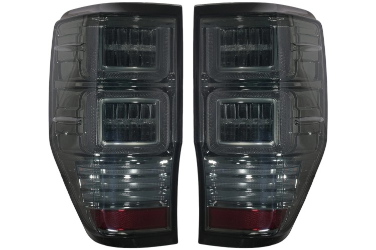 TYLNE LAMPY LED FORD RANGER (2012-2018) DYNAMICZNE KIERUNKOWSKAZY SMOKE