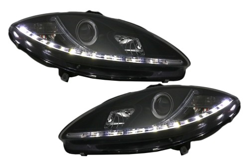 LAMPY PRZEDNIE REFLEKTORY LED SEAT LEON ALTEA TOLEDO (06.2005-2009) CZARNE