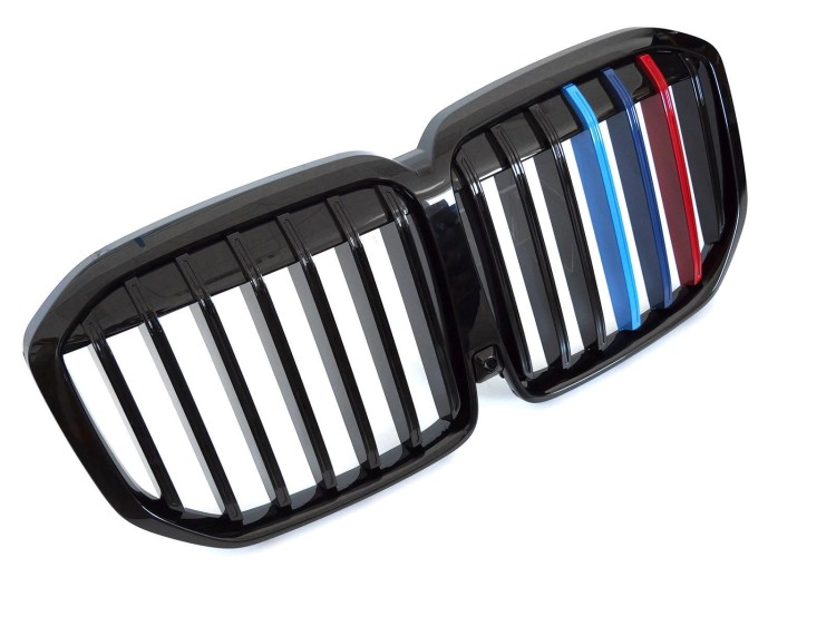 NERKI GRILL ATRAPA CZARNY POŁYSK BMW X7 G07 LCI 22+