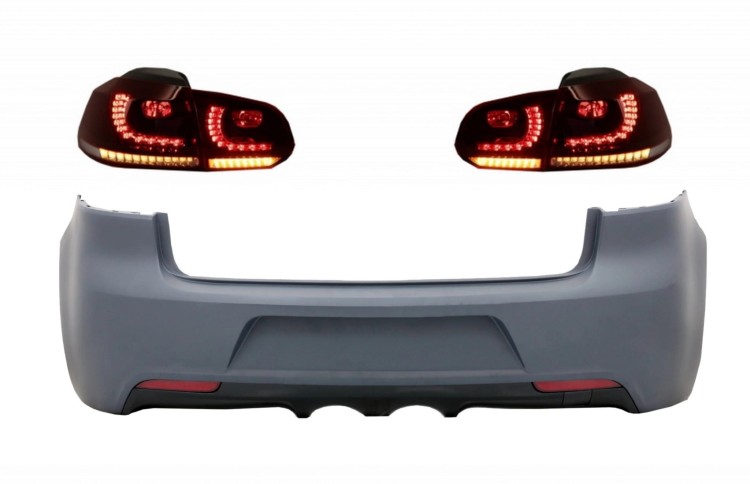 ZDERZAK TYLNY Z LAMPAMI LED VW GOLF VI (2008-2013) R20 DESIGN