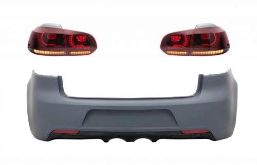 ZDERZAK TYLNY LAMPY LED VW GOLF 6 VI (2008-2013) R20 DESIGN