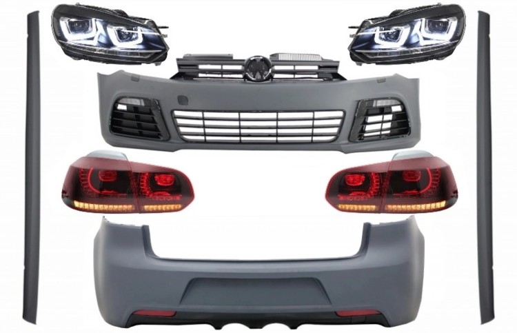 BODY KIT ZDERZAK PRZEDNI LAMPY GRILL VW GOLF VI 6 MK6 (08-13) R20 DESIGN