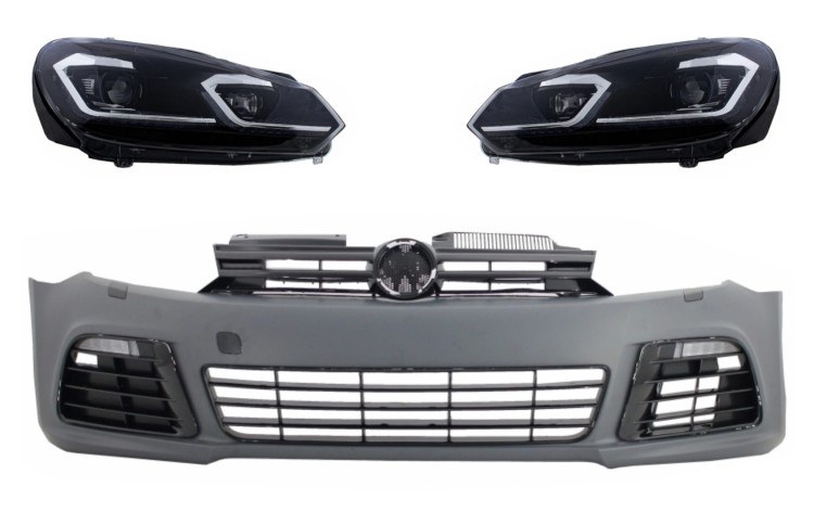 ZDERZAK PRZEDNI REFLEKTORY LAMPY VW GOLF 6 VI (2008-2013) R20 DESIGN