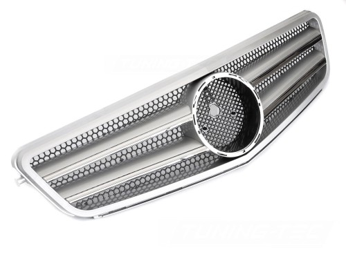 ATRAPA GRILL SILVER CHROME MERCEDES C KLASA W204 S204 07-14