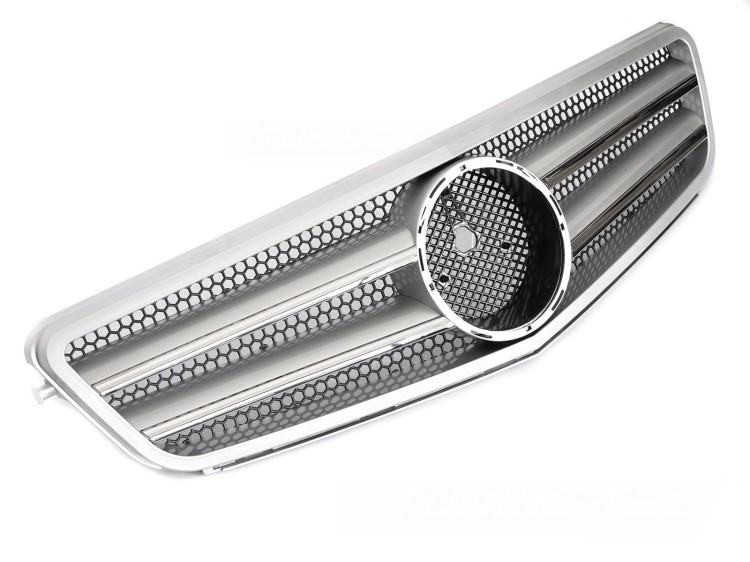 ATRAPA GRILL SILVER CHROME MERCEDES C KLASA W204 S204 07-14