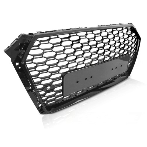 GRILL PLASTER MIODU CZARNY POŁYSK AUDI A4 B9 15-19 RS4 LOOK