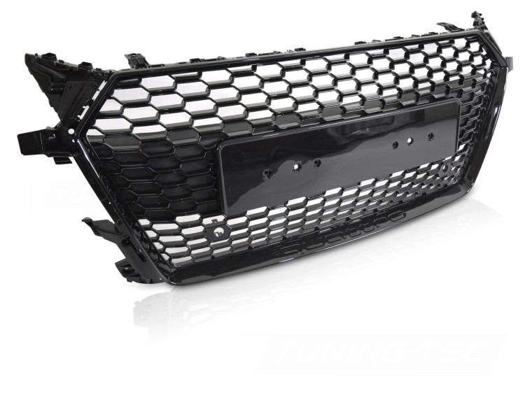 ATRAPA GRILL GLOSSY BLACK PDC AUDI TT 8S 14-18 PLASTER MIODU RSTT