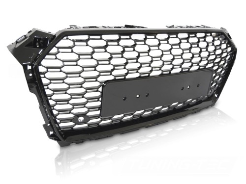 GRILL ATRAPA PLASTER MIODU CZARNY POŁYSK AUDI A5 F5 16-18 RS5 LOOK
