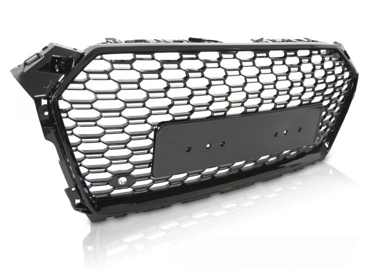GRILL ATRAPA PLASTER MIODU CZARNY POŁYSK AUDI A5 F5 16-18 RS5 LOOK