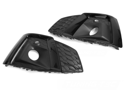 KRATKI ZDERZAK PRZEDNIEGO GLOSSY BLACK AUDI A5 F5 19-23
