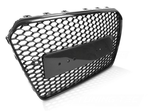 GRILL PLASTER MIODU CZARNY POŁYSK AUDI A5 8T 8F 11-16 RS5 LOOK
