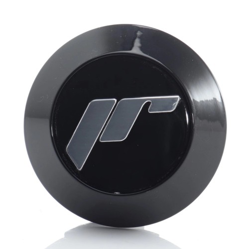 CENTER CAP JR3 BLACK + SILVER "JR" LETTERS TUNING SPORT