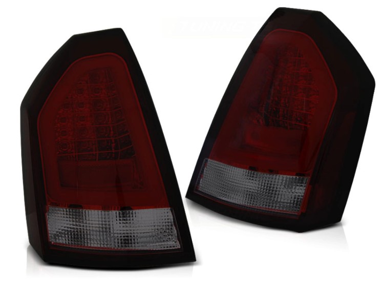 LAMPY TYLNE CHRYSLER 300C 05-08 RED SMOKE LED
