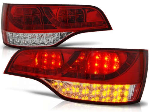 LAMPY TYLNE RED WHITE AUDI Q7 06-09
