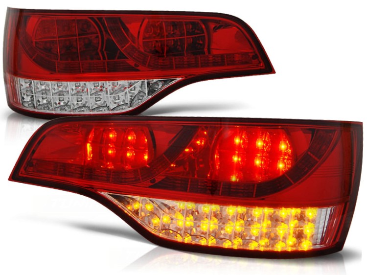 LAMPY TYLNE RED WHITE AUDI Q7 06-09
