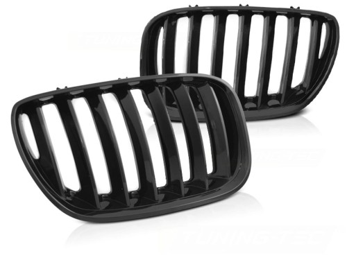 NERKI GRILL ATRAPA GLOSSY BLACK BMW X5 E53 LCI 04-06