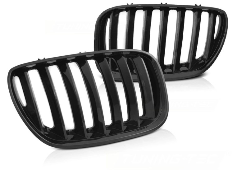 NERKI GRILL ATRAPA GLOSSY BLACK BMW X5 E53 LCI 04-06