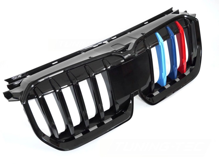 NERKI GRILL ATRAPA CZARNY POŁYSK BMW X1 U11 22+