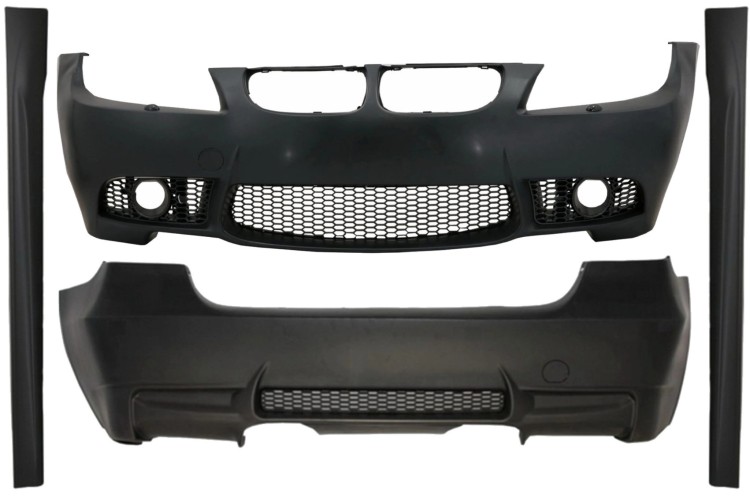 BODY KIT ZDERZAK PRZEDNI TYLNY GRILL PROGI BMW 3 SERII E90 (04-08) M3 LOOK