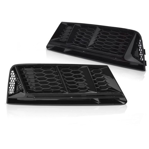 KRATKI ZDERZAK PRZEDNIEGO GLOSSY BLACK AUDI A4 B9 15-19 RS4 LOOK