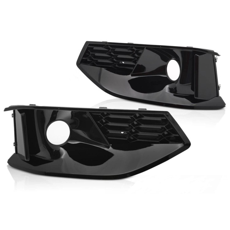 KRATKI ZDERZAK PRZEDNIEGO GLOSSY BLACK AUDI A4 B9 20-24 RS4 LOOK