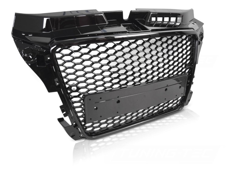 ATRAPA GRILL GLOSSY BLACK PDC AUDI A3 8P 08-12 PLASTER MIODU