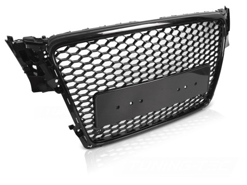 ATRAPA GRILL GLOSSY BLACK PDC AUDI A4 B8 08-11 PLASTER MIODU