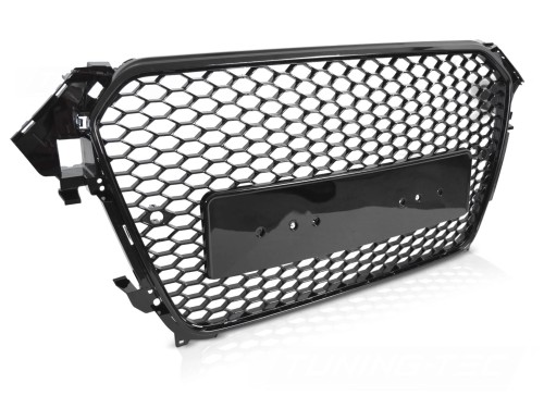 ATRAPA GRILL GLOSSY BLACK PDC AUDI A4 B8 12-15 PLASTER MIODU