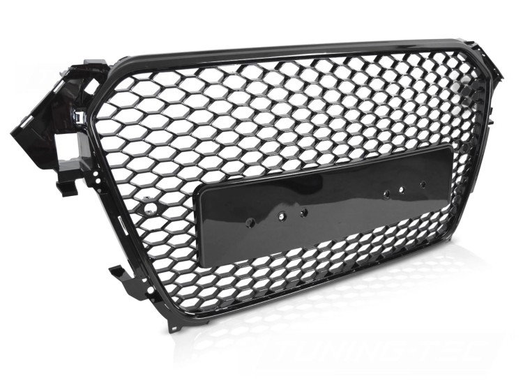 ATRAPA GRILL GLOSSY BLACK PDC AUDI A4 B8 12-15 PLASTER MIODU