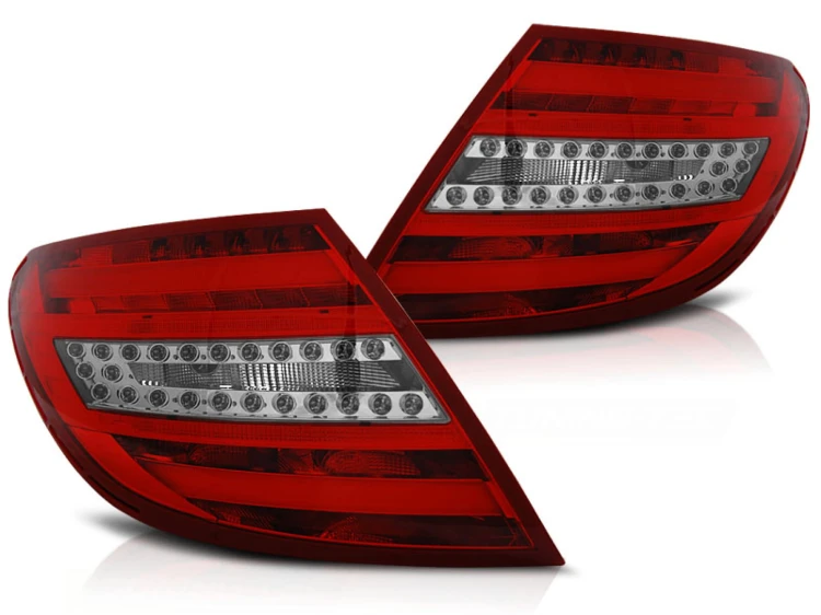 LAMPY TYLNE RED WHITE MERCEDES C-KLASA W204 SEDAN 07-10