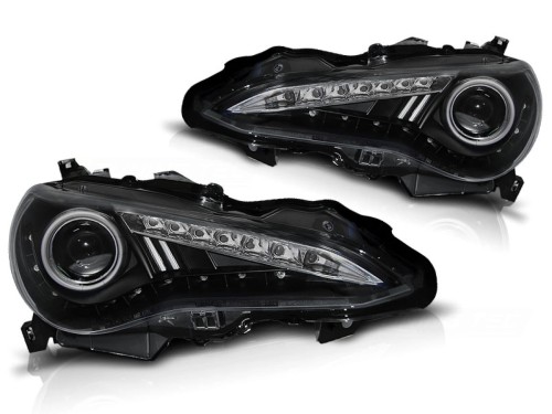 LAMPY PRZEDNIE REFLEKTORY XENON TOYOTA GT86 12-16 BLACK